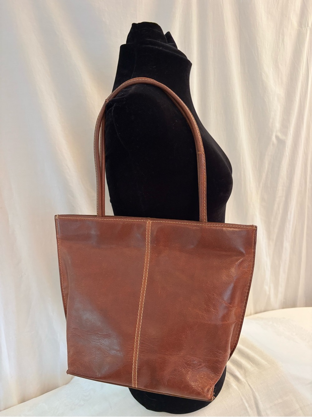 Vintage Wilsons Leather Brown Tote Bag Genuine Leather Minimalist Classic Shoppe